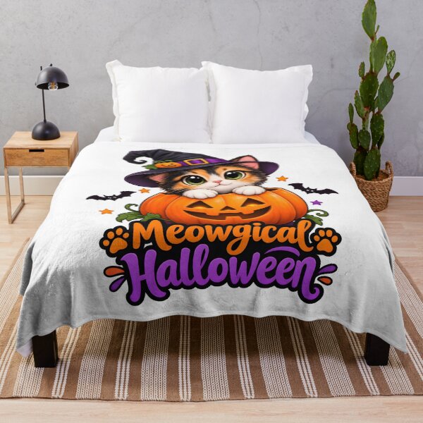 Item preview, Meowgical Halloween Calico Cat Pumpkin Witch Hat Cute Gift designed and sold by Bettybee00.