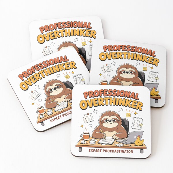 Item preview, Professional Overthinker Expert Procrastinator Funny Sloth Art designed and sold by HaighsTs.