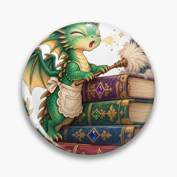 Item preview, Little Dragon Bookworm Librarian Fantasy Reading designed and sold by LongIslandDesgn.
