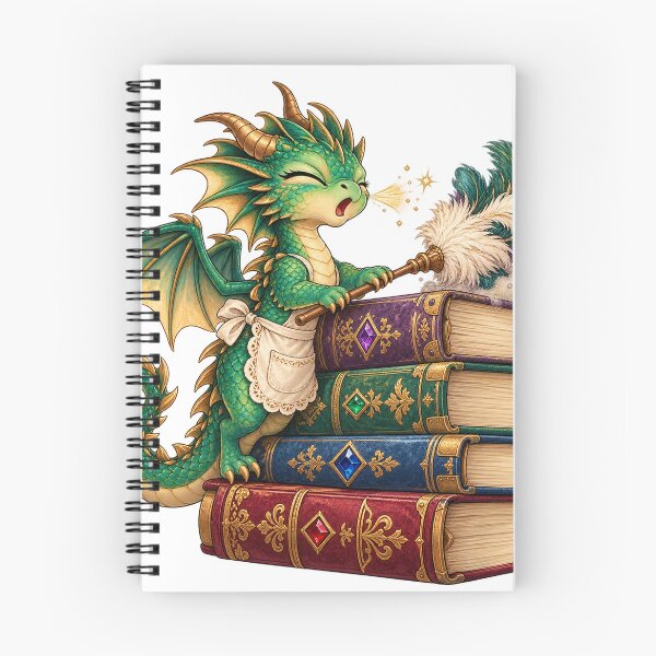 Item preview, Little Dragon Bookworm Librarian Fantasy Reading designed and sold by LongIslandDesgn.