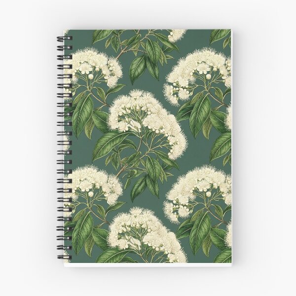 Item preview, White Blossom Umbel Clusters Deep Emerald Pattern designed and sold by Studio BC.