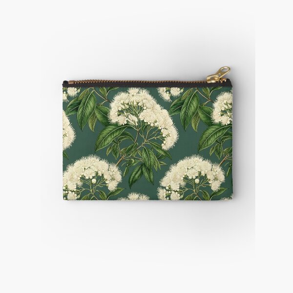 Item preview, White Blossom Umbel Clusters Deep Emerald Pattern designed and sold by Studio BC.