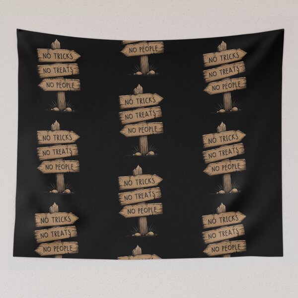 Item preview, No Tricks No Treats No People Funny Halloween Signpost designed and sold by T-version.