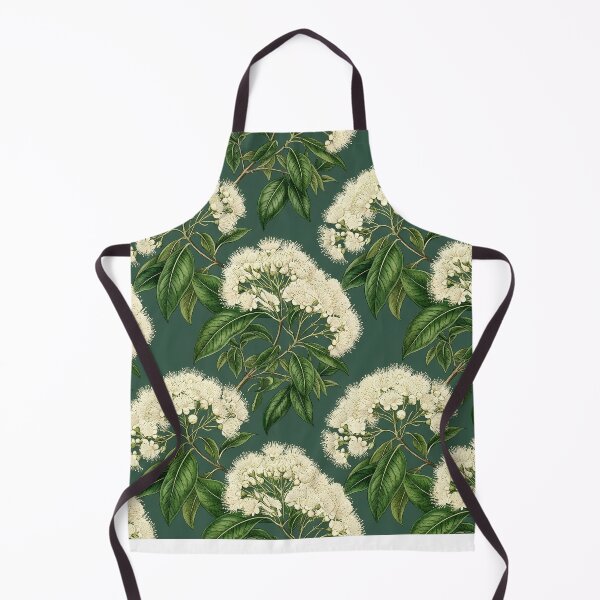 Item preview, White Blossom Umbel Clusters Deep Emerald Pattern designed and sold by Studio BC.