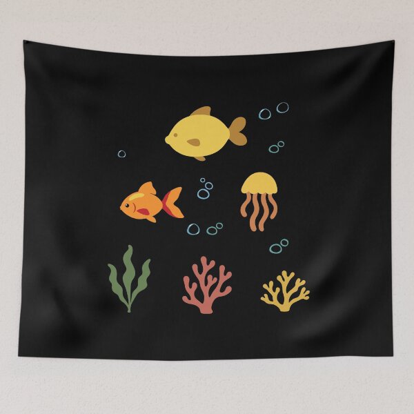 Item preview, Fish, underwater, children, jellyfish designed and sold by Sir-Freaky.