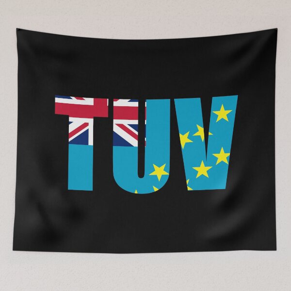 Item preview, Tuvalu Flag Initials TV designed and sold by shitpostee.
