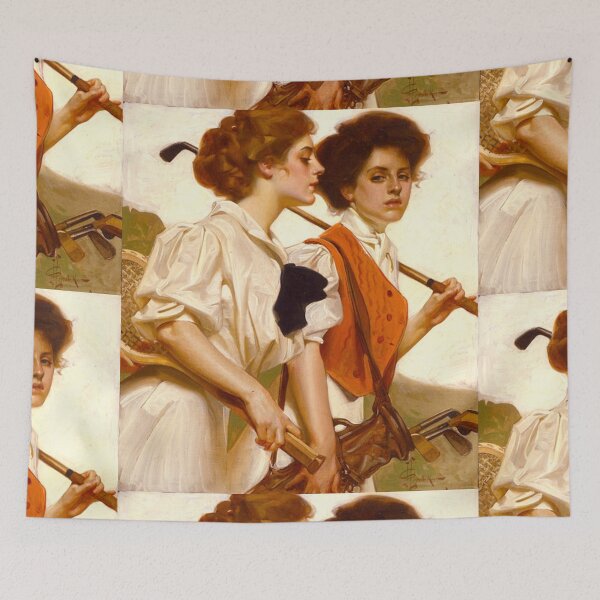 Item preview, VACATION MAIDENS, GOLF OR TENNIS BY J.C. LEYENDECKER designed and sold by humbleserf.