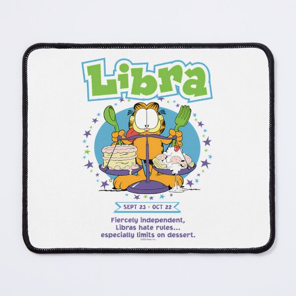 Item preview, Garfield Libra Zodiac Sign Horoscope Humor designed and sold by MisaelHermann.