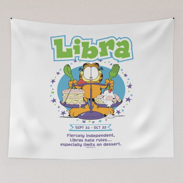 Item preview, Garfield Libra Zodiac Sign Horoscope Humor designed and sold by MisaelHermann.