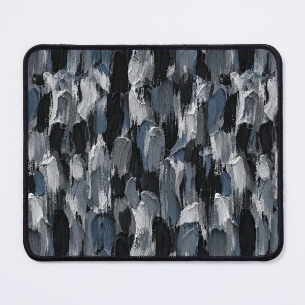 Item preview, Black Grey White Abstract Brushstroke Pattern – Monochrome Painted Texture designed and sold by Bodique.