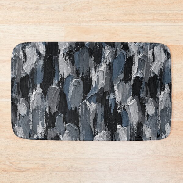Item preview, Black Grey White Abstract Brushstroke Pattern – Monochrome Painted Texture designed and sold by Bodique.