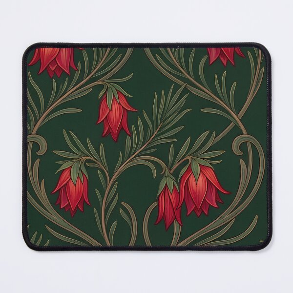 Item preview, Crimson Bellflower Dark Botanical designed and sold by Studio BC.