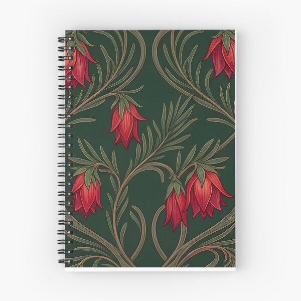 Item preview, Crimson Bellflower Dark Botanical designed and sold by Studio BC.