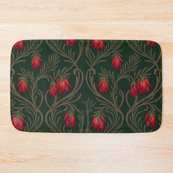 Item preview, Crimson Bellflower Dark Botanical designed and sold by Studio BC.