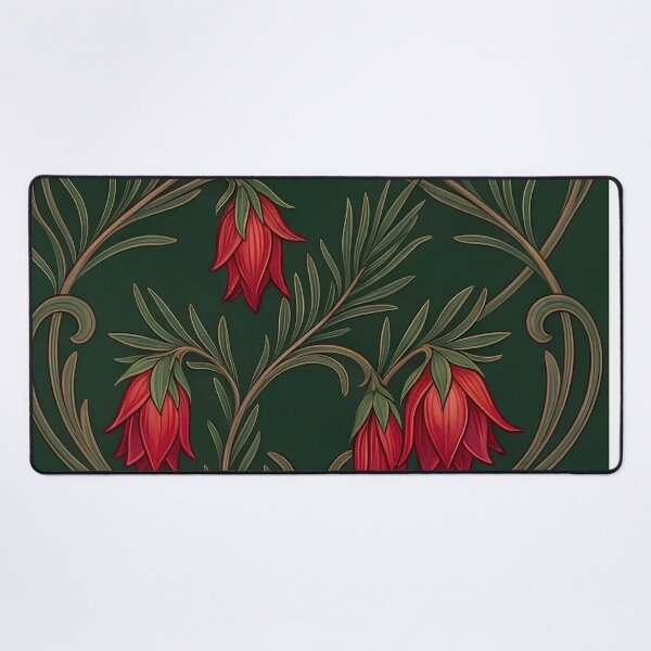 Item preview, Crimson Bellflower Dark Botanical designed and sold by Studio BC.