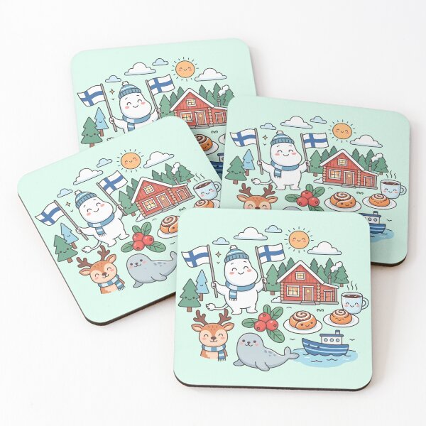Item preview, Cute Finland Kawaii Doodles designed and sold by Amir Faysal.