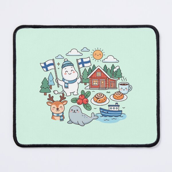 Item preview, Cute Finland Kawaii Doodles designed and sold by Amir Faysal.