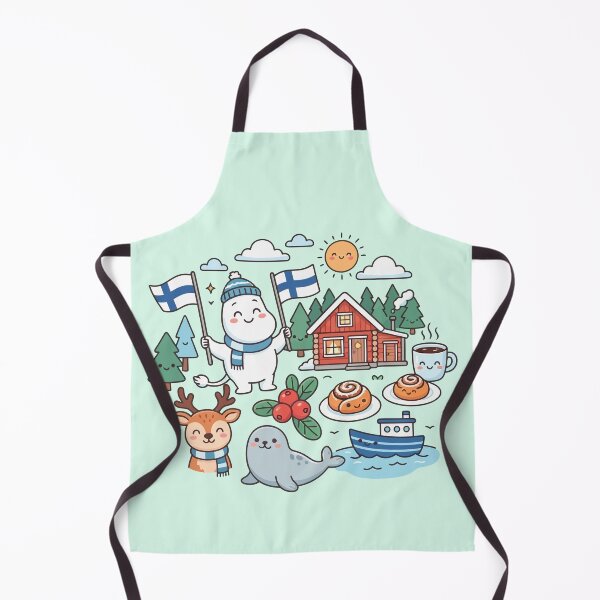 Item preview, Cute Finland Kawaii Doodles designed and sold by Amir Faysal.