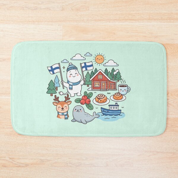 Item preview, Cute Finland Kawaii Doodles designed and sold by Amir Faysal.