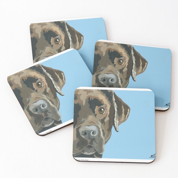 Item preview, Soulful Chocolate Labrador Portrait designed and sold by KSaunbyGallery.