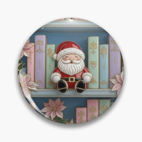 Item preview, Christmas Bookshelf with Santa Claus designed and sold by BriSher.