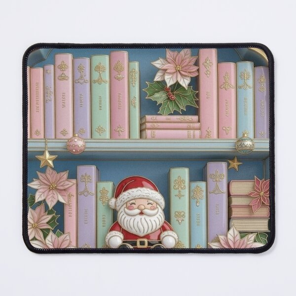 Item preview, Christmas Bookshelf with Santa Claus designed and sold by BriSher.