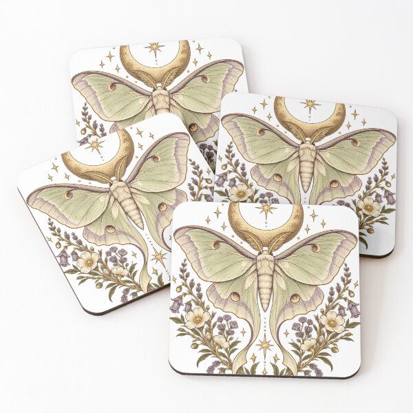 Item preview, Luna Moth Celestial T-Shirt – Moon & Botanical Moth Graphic Tee designed and sold by RG3D Project .