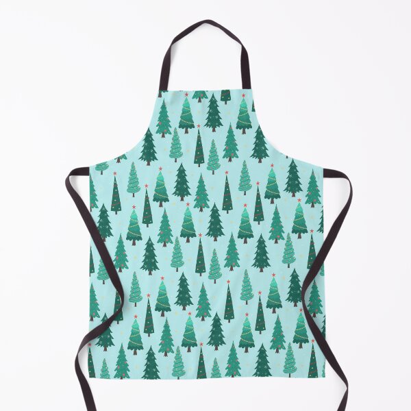 Item preview, pine trees, snowflakes and stars on mint green background designed and sold by burbura.