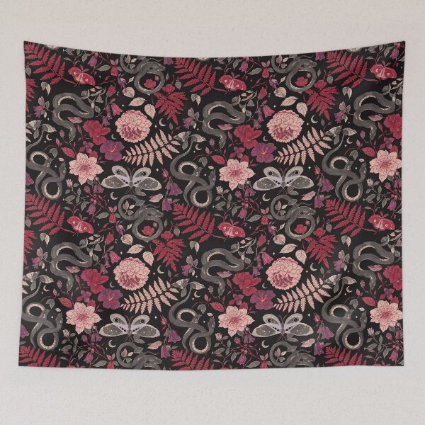 Item preview, Dark Academia Mystic Snake Butterfly Pattern – Gothic Rose Gift designed and sold by · GAMING SOUL ·.