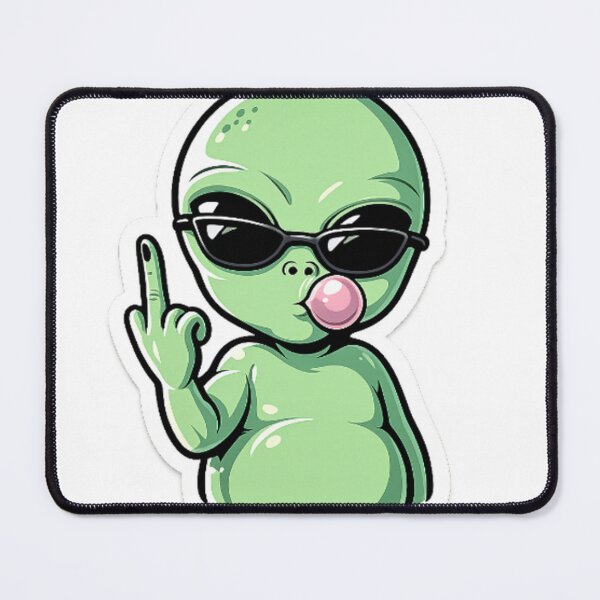 Item preview, Green alien with sunglasses designed and sold by LongIslandDesgn.