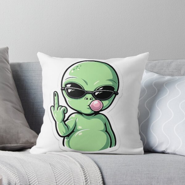 Item preview, Green alien with sunglasses designed and sold by LongIslandDesgn.