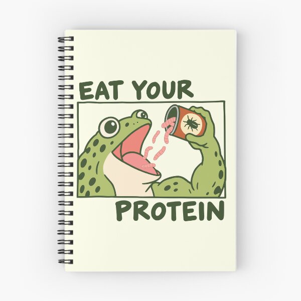 Item preview, Eat Your Protein Funny Gym Frog designed and sold by Doodlywood.