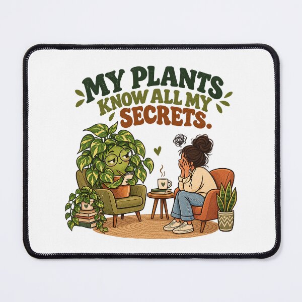 Item preview, My Plants Know All My Secrets Funny Plant Parent designed and sold by IndiVibe.