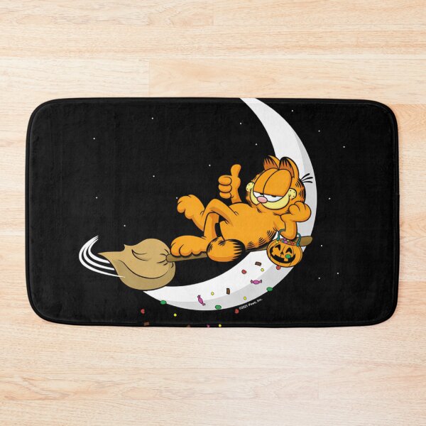 Item preview, Garfield Halloween Crescent Moon Broom Riding Garfield designed and sold by MisaelHermann.