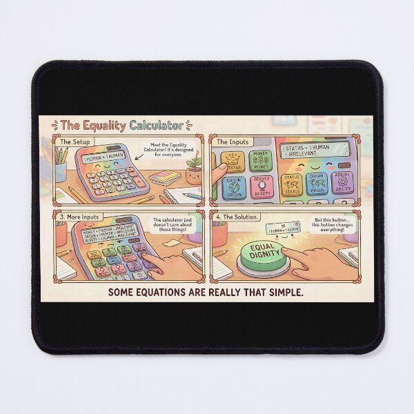 Item preview, The Equality Calculator – 1 Human = 1 Human Comic designed and sold by Mianku | Für das Leben.