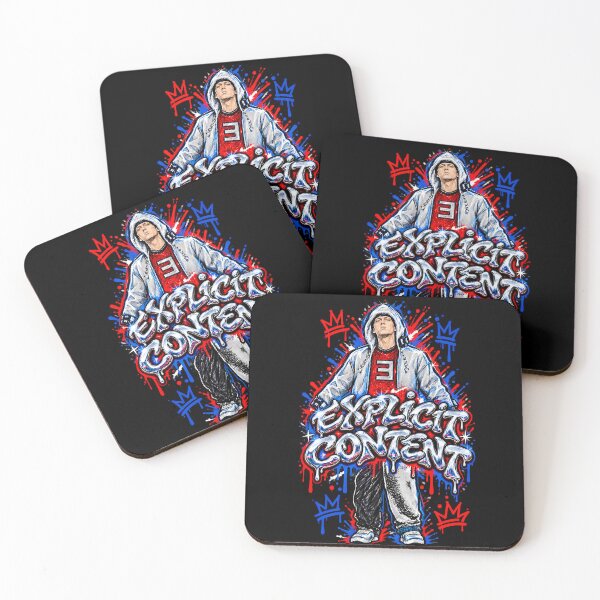 Item preview, Eminem Explicit Content Graffiti Street Art Illustration designed and sold by jvrgraphs.