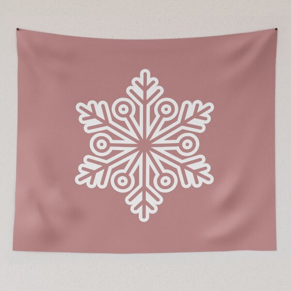 Item preview, Winter Snowflake Dusty Rose Seamless Pattern Art designed and sold by ​Jyoti Digital Artist.