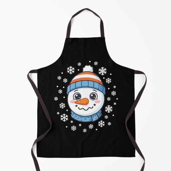 Item preview, Christmas - Sweet Cartoon Snowman Face Art T-Shirt | Aesthetic Christmas Graphic Tee designed and sold by ImadDesignsArts.