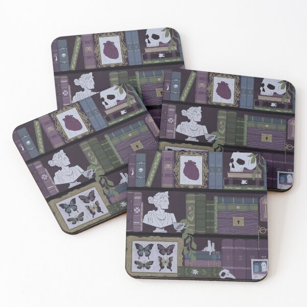 Item preview, Dark Academia Gothic Bookshelf Pattern – Vintage Library Gift designed and sold by · GAMING SOUL ·.