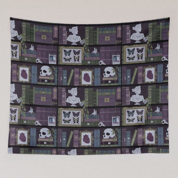 Item preview, Dark Academia Gothic Bookshelf Pattern – Vintage Library Gift designed and sold by · GAMING SOUL ·.