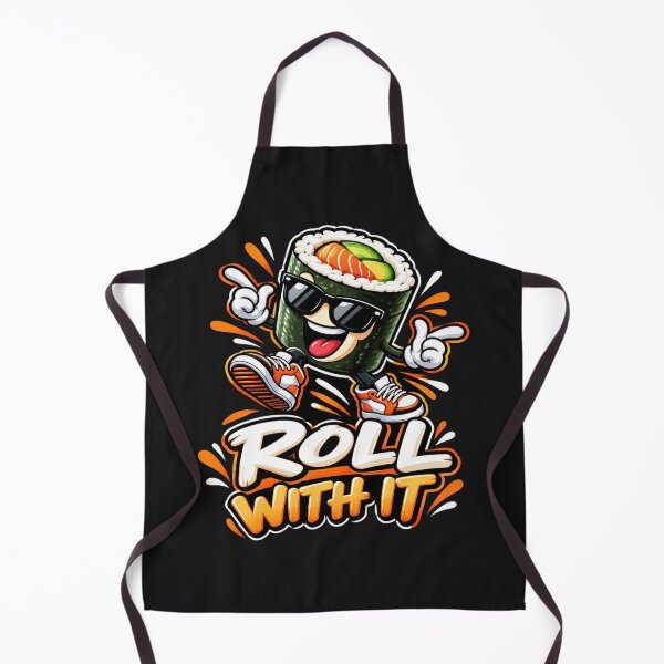 Item preview, Roll With It – Funny Sushi Character Design designed and sold by CraigDesignWork.