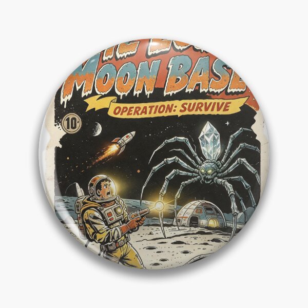 Item preview, ​The Lost Moon Base - Vintage Sci-Fi Pulp Horror Comic Cover T-Shirt & Print designed and sold by HaighsTs.