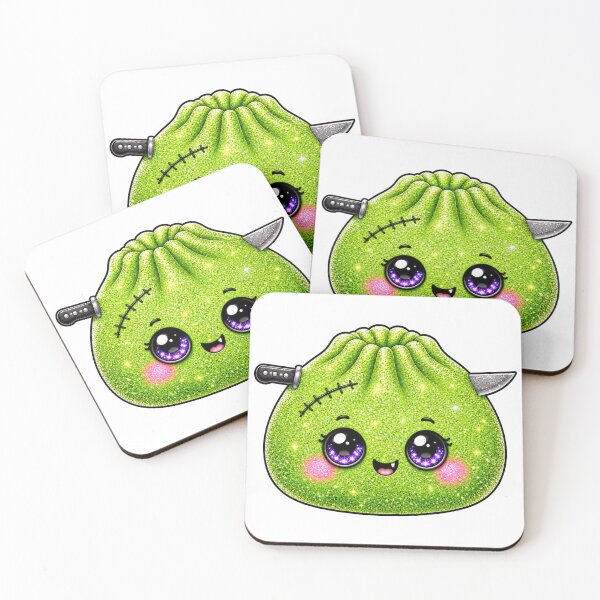 Item preview, Green Frankenstein Dumpling Squishy | Sparkly Purple Eyes, Stitches & Halloween Monster designed and sold by Uniquememorable.