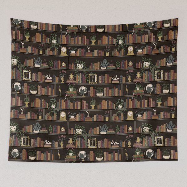 Item preview, Dark Academia Cozy Library Bookshelf Pattern – Vintage Bookworm Gift designed and sold by · GAMING SOUL ·.
