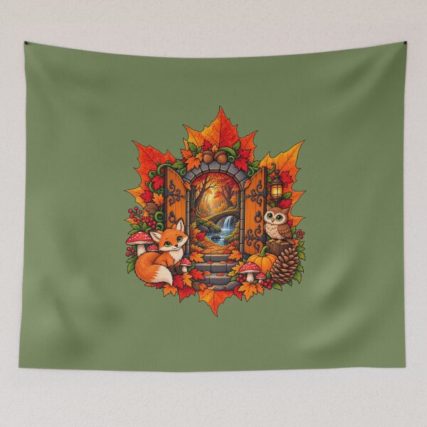 Item preview, Enchanted Autumn Portal – Magical Forest Adventure designed and sold by Aimetoi.