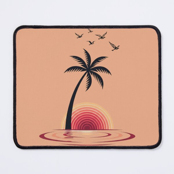 Item preview, Retro Ripple Sunset Palm designed and sold by SK PrintOmand.