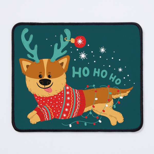 Item preview, Funny Christmas Corgi Dog with ‘Ho Ho Ho’ message. designed and sold by Skryp-art.