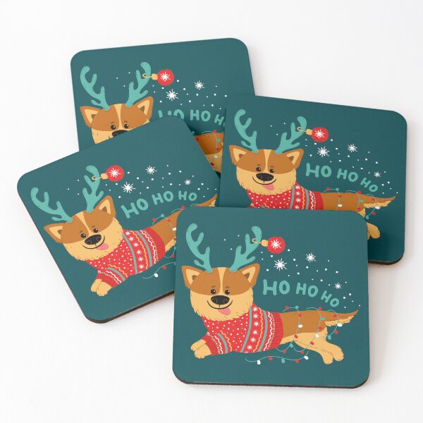 Item preview, Funny Christmas Corgi Dog with ‘Ho Ho Ho’ message. designed and sold by Skryp-art.