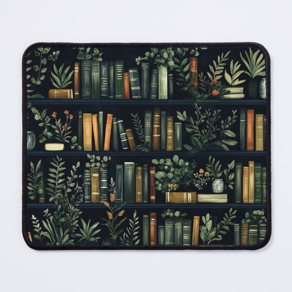 Item preview, Dark Academia Botanical Library Pattern – Moody Greenery Book Gift designed and sold by · GAMING SOUL ·.