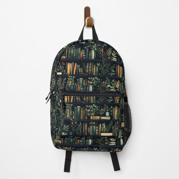 Item preview, Dark Academia Botanical Library Pattern – Moody Greenery Book Gift designed and sold by · GAMING SOUL ·.